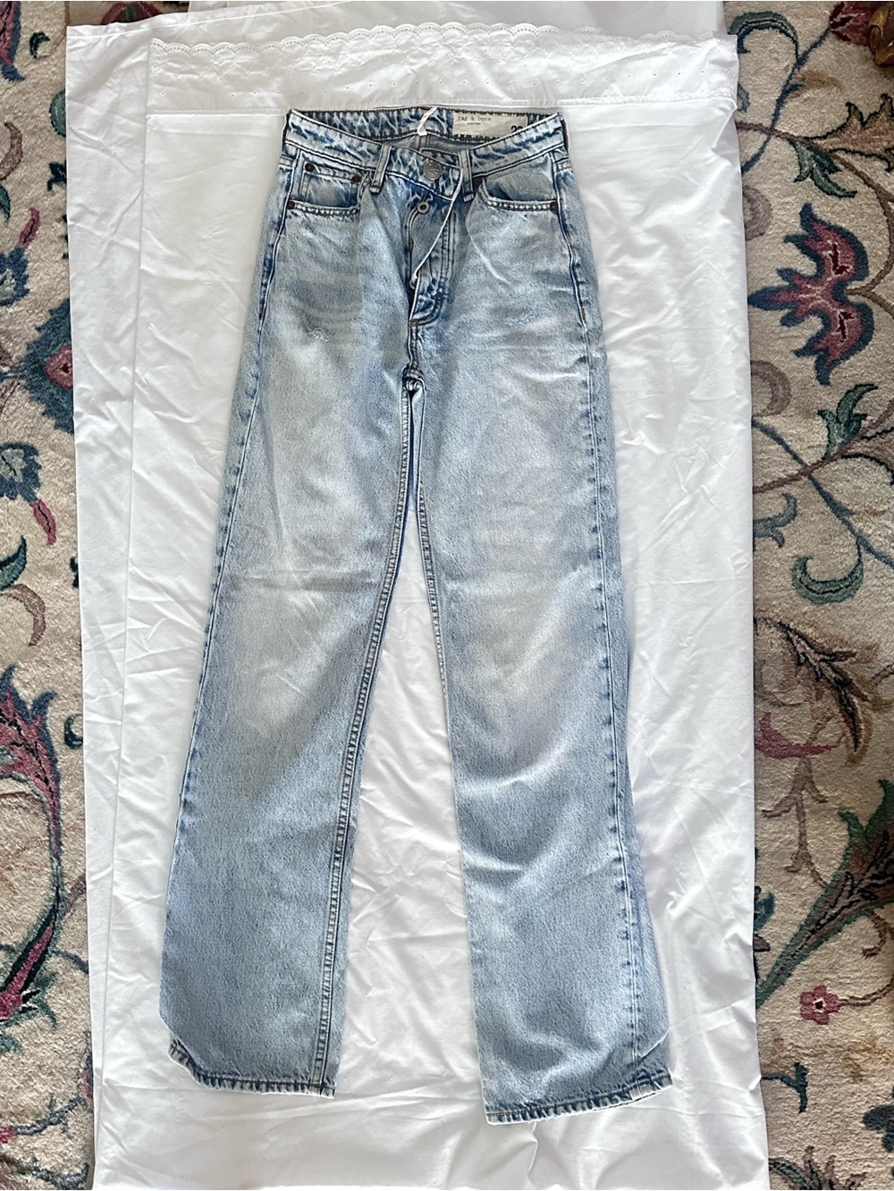 Rag & Bone Light Wash High-Rise Straight Leg Women’s Jeans